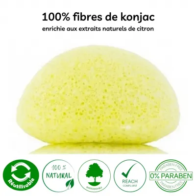 Eponge konjac citron visage